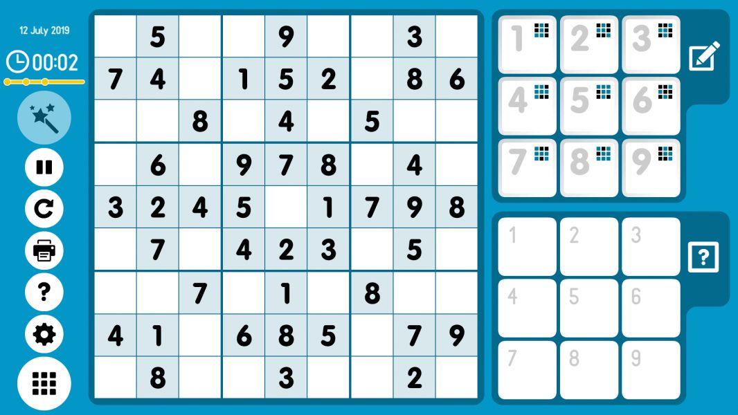 Level 2019-07-12. Online Sudoku