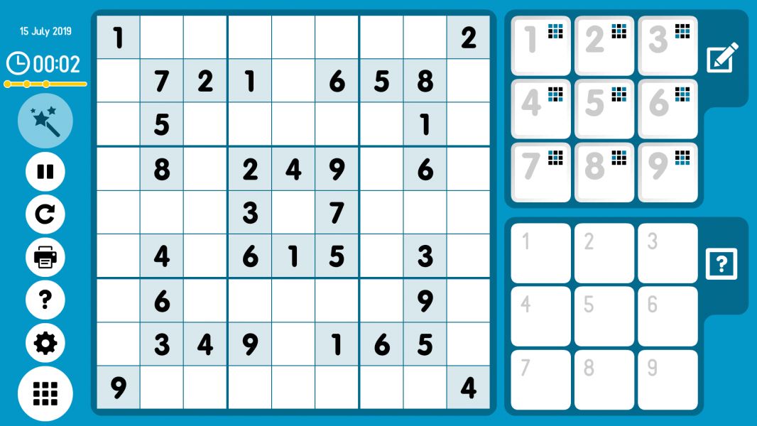 Level 2019-07-15. Online Sudoku
