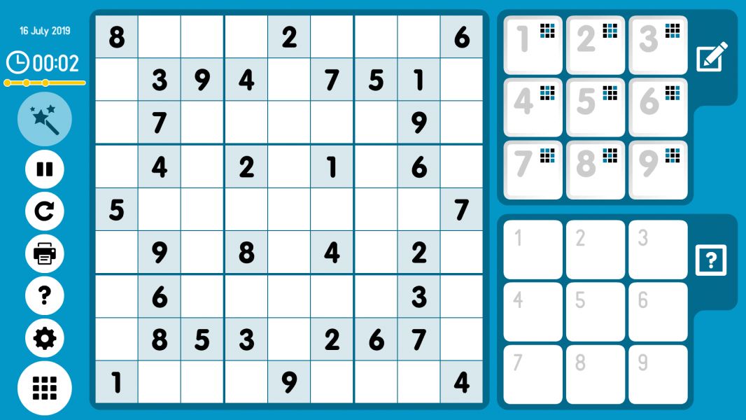 Level 2019-07-16. Online Sudoku