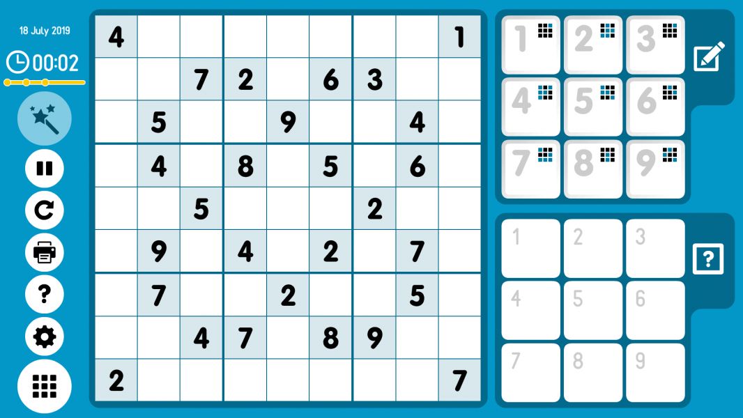 Level 2019-07-18. Online Sudoku