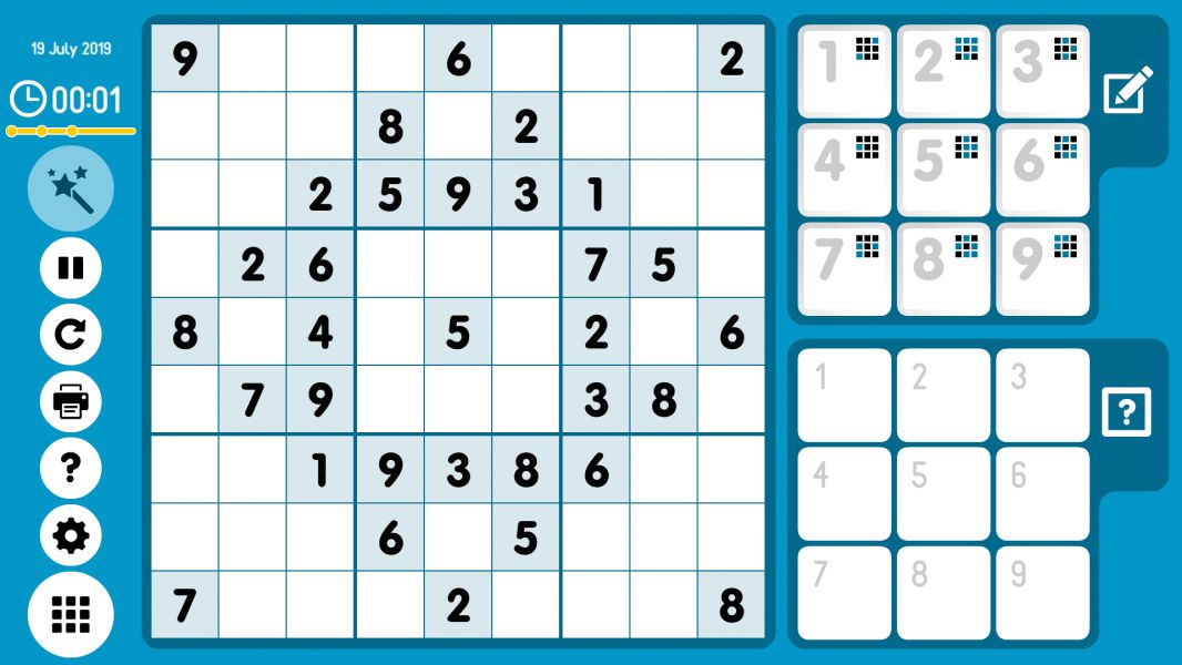 Level 2019-07-19. Online Sudoku