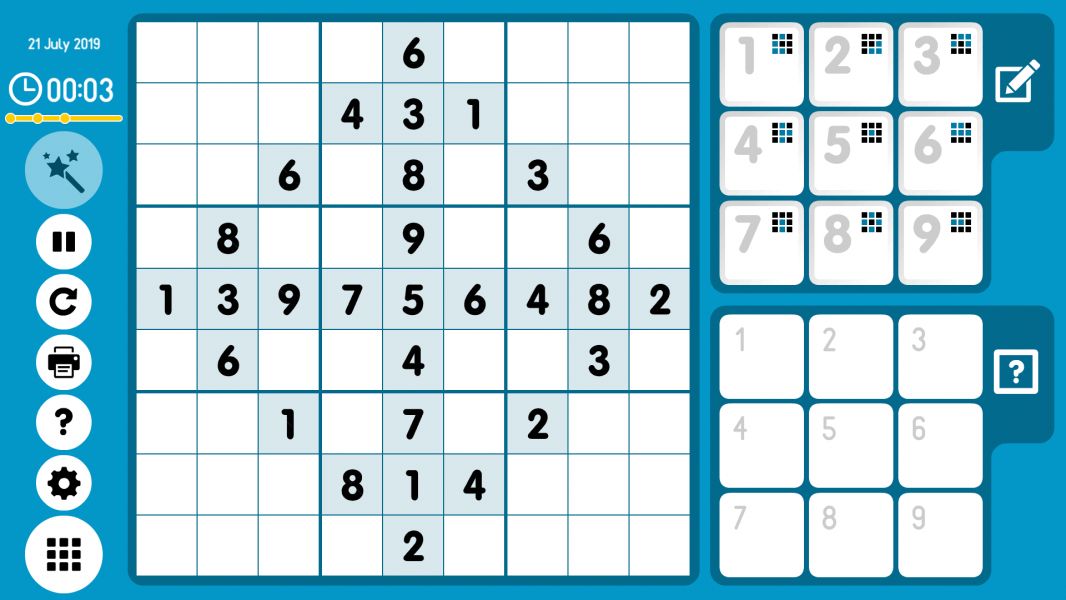 Level 2019-07-21. Online Sudoku
