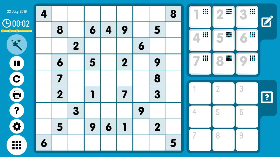Level 2019-07-22. Online Sudoku