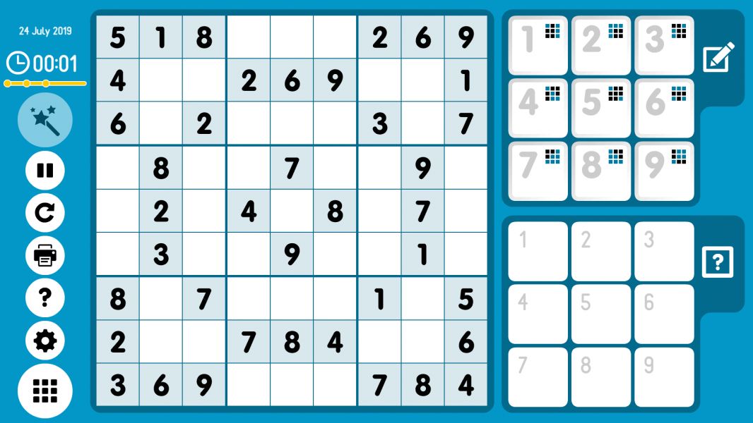 Level 2019-07-24. Online Sudoku