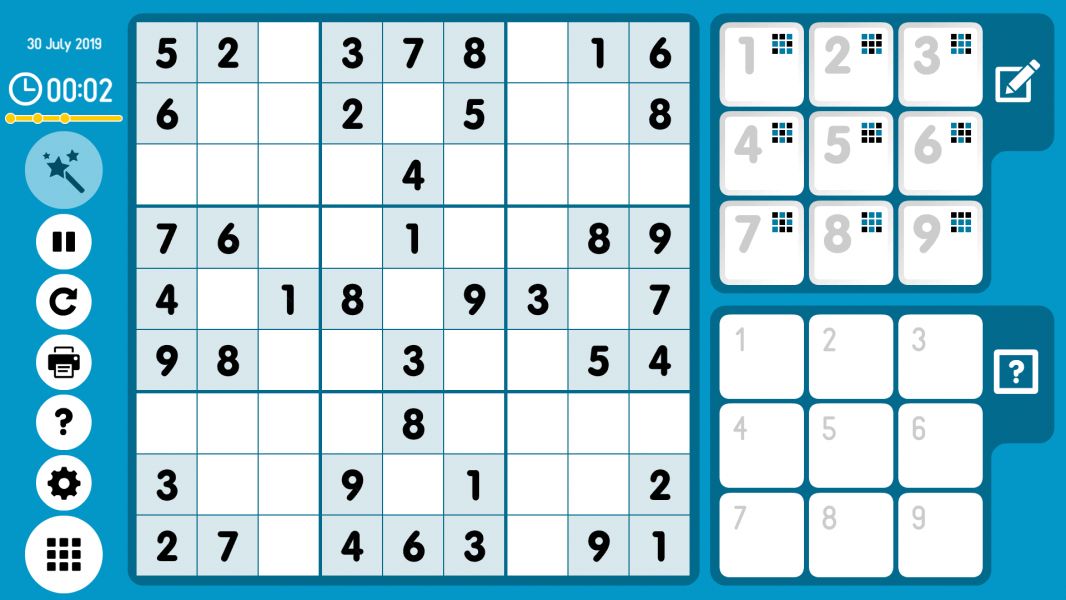 Level 2019-07-30. Online Sudoku