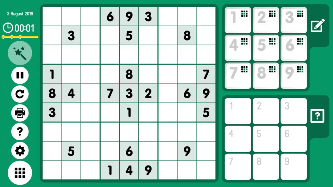 Level 2019-08-03. Online Sudoku