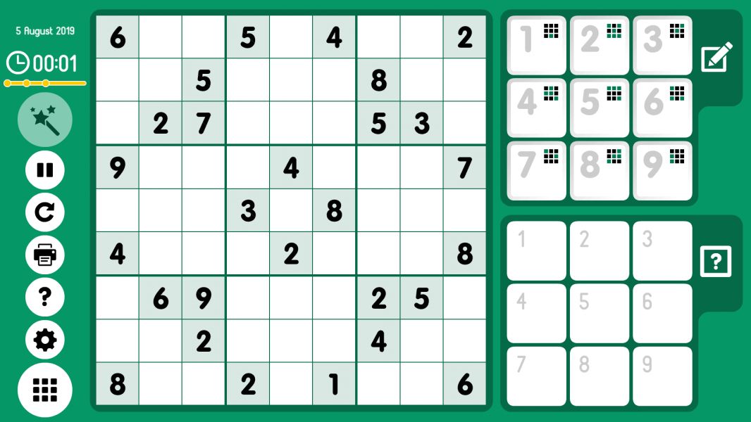 Level 2019-08-05. Online Sudoku