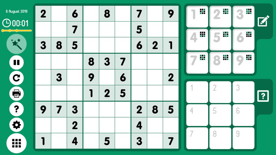 Level 2019-08-06. Online Sudoku