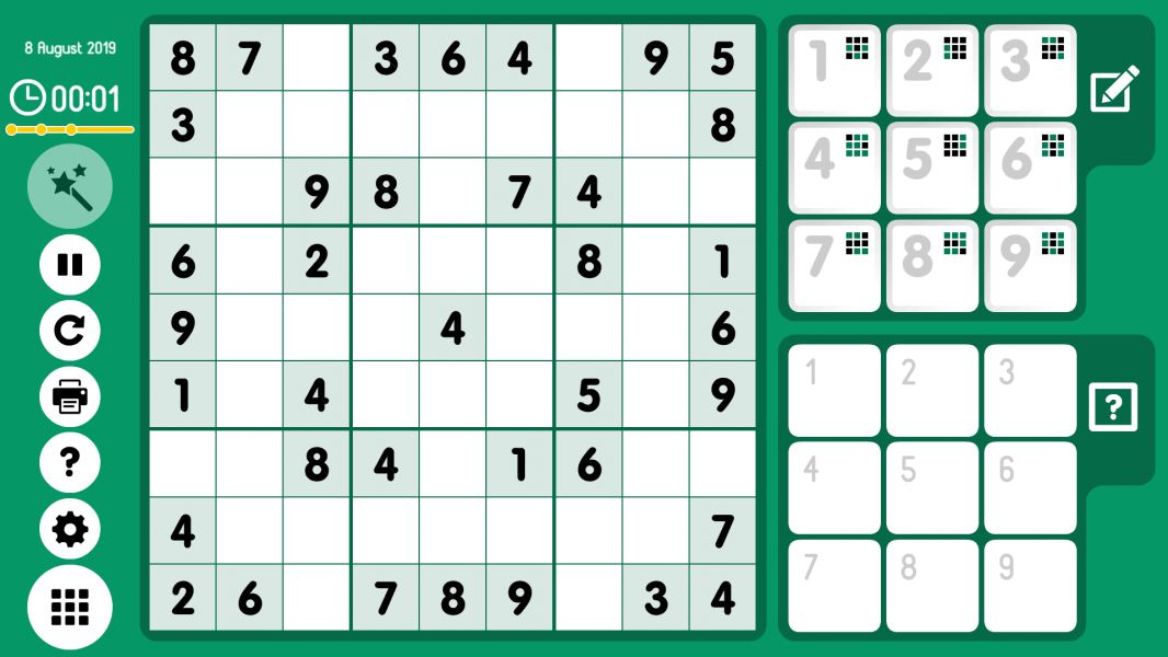 Level 2019-08-08. Online Sudoku