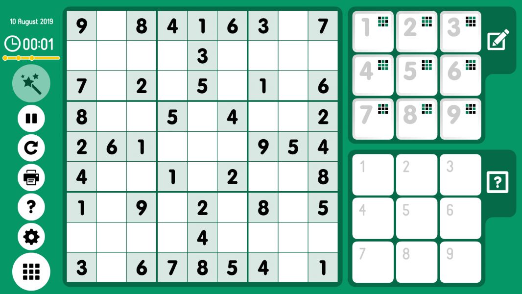 Level 2019-08-10. Online Sudoku