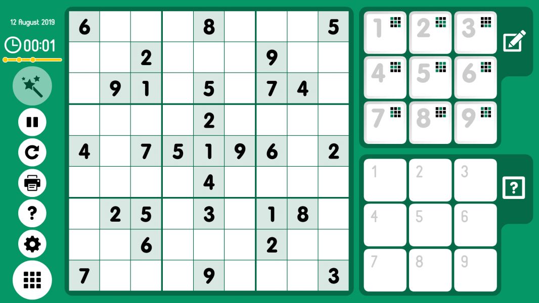 Level 2019-08-12. Online Sudoku