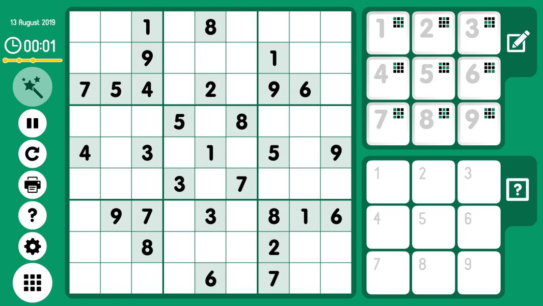 Level 2019-08-13. Online Sudoku