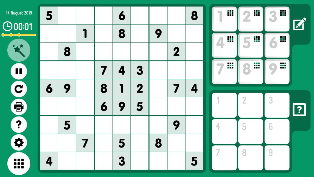 Level 2019-08-14. Online Sudoku