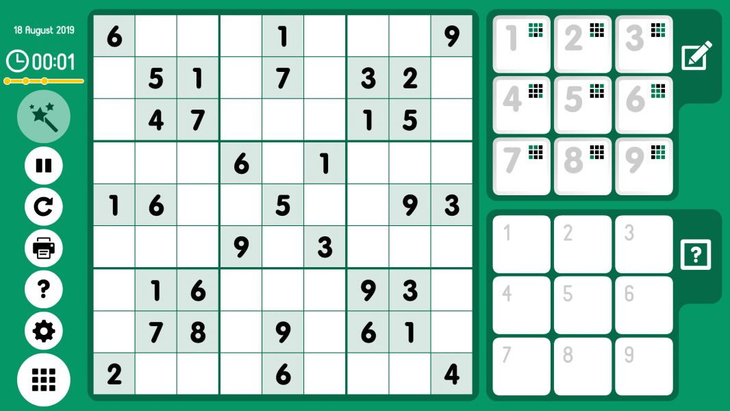 Level 2019-08-18. Online Sudoku