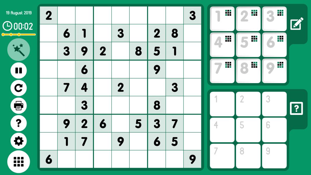 Level 2019-08-19. Online Sudoku