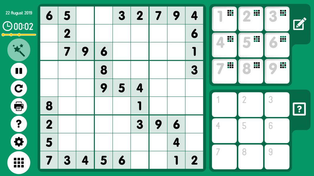 Level 2019-08-22. Online Sudoku
