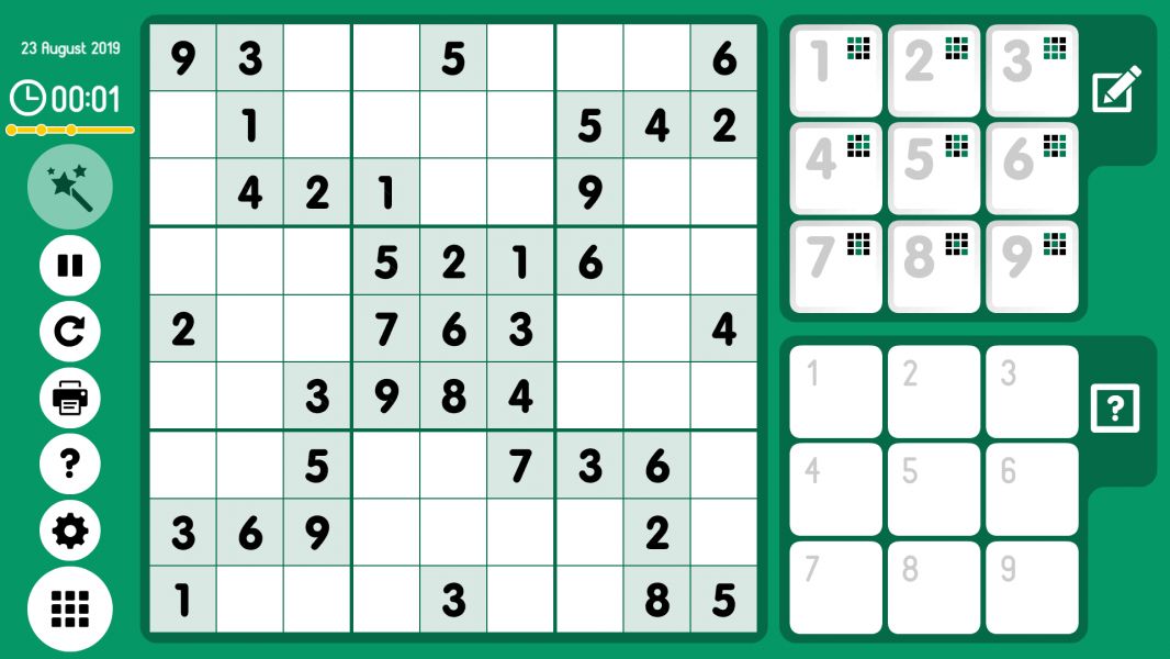 Level 2019-08-23. Online Sudoku