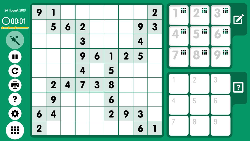 Level 2019-08-24. Online Sudoku
