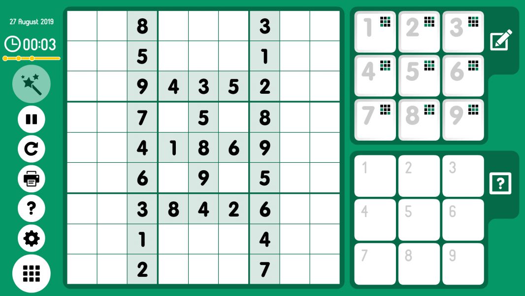 Level 2019-08-27. Online Sudoku