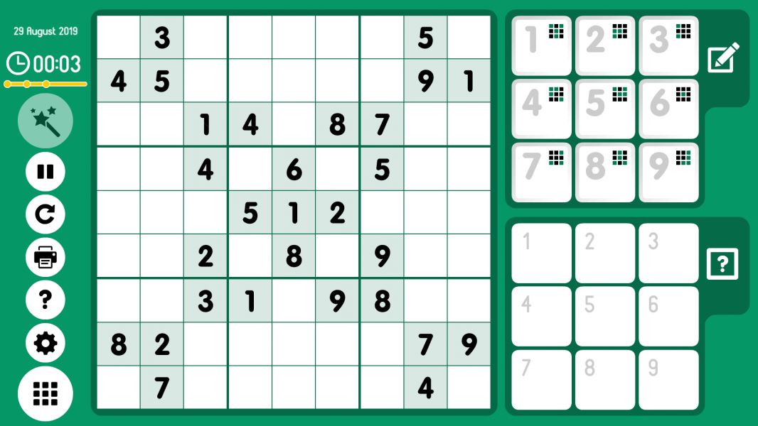 Level 2019-08-29. Online Sudoku